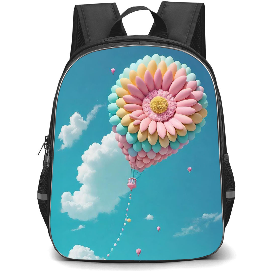 Girlish Backpack StudentPack - Girlish Hot Air Flower Balloon
