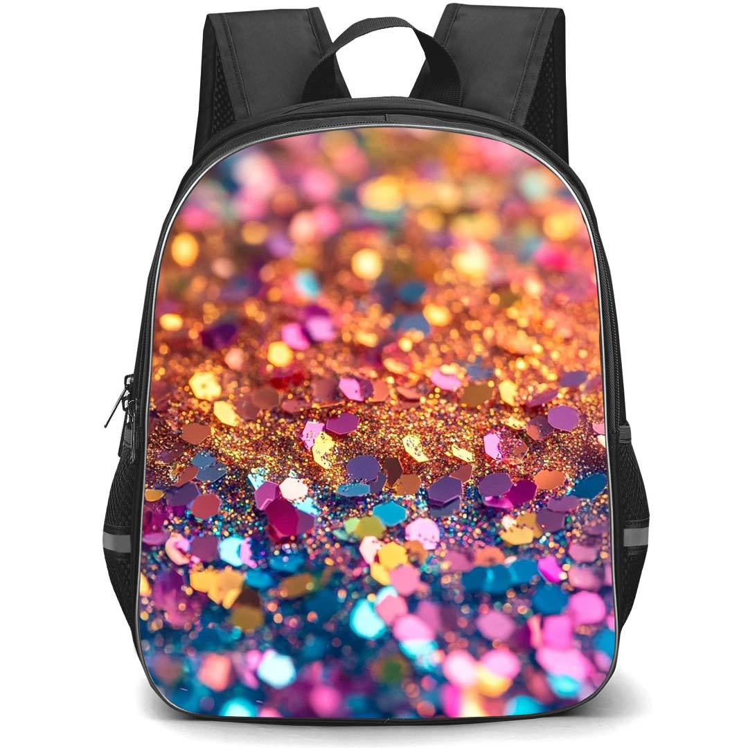 Girlish Backpack StudentPack - Girlish Rainbow Glitter Confetti