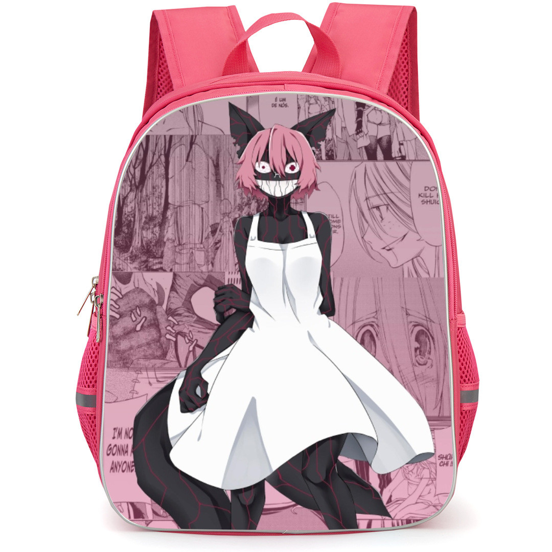Gleipnir Chihiro Yoshioka Backpack StudentPack - Chihiro Yoshioka Pink Comic Background