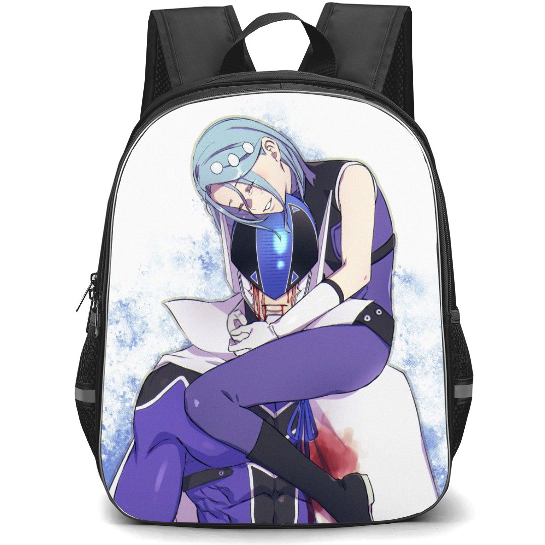 Go Go Loser Ranger Backpack StudentPack - Go Go Loser Ranger Blue Keeper Komachi Aizome Black And White Background