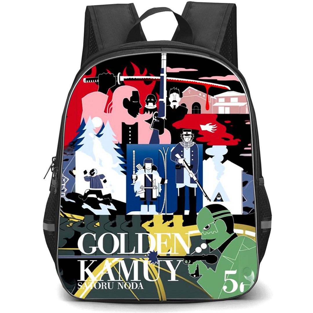 Golden Kamuy Backpack School Bag StudentPack - Golden Kamuy Characters Minimalist Poster