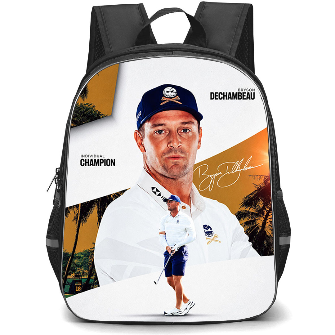 Golf Bryson DeChambeau Backpack School Bag StudentPack - Bryson DeChambeau Modern Golf Aesthetic Poster