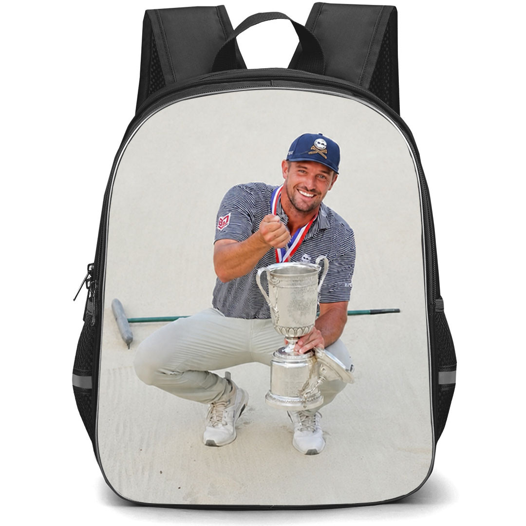Golf Bryson DeChambeau Backpack School Bag StudentPack - Bryson DeChambeau Trophy Celebration Pose Poster