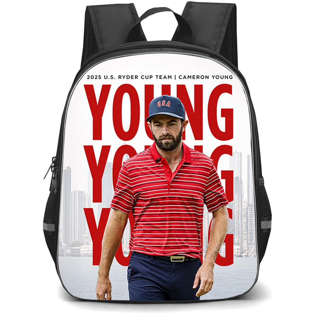 Golf Cameron Young Backpack School Bag StudentPack - Cameron Young Ryder Cup Inspired Poster