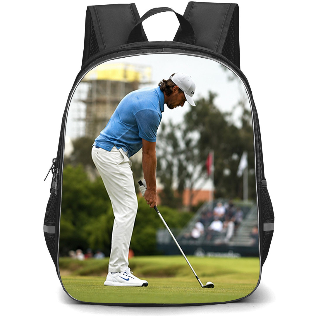 Golf Tommy Fleetwood Backpack School Bag StudentPack - Tommy Fleetwood Championship Putting Scene Poster