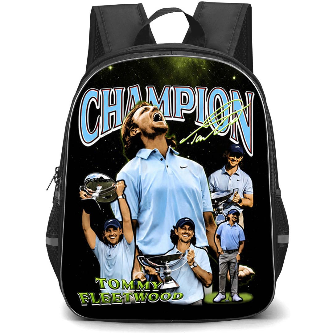 Golf Tommy Fleetwood Backpack School Bag StudentPack - Tommy Fleetwood Champion Trophy Poster