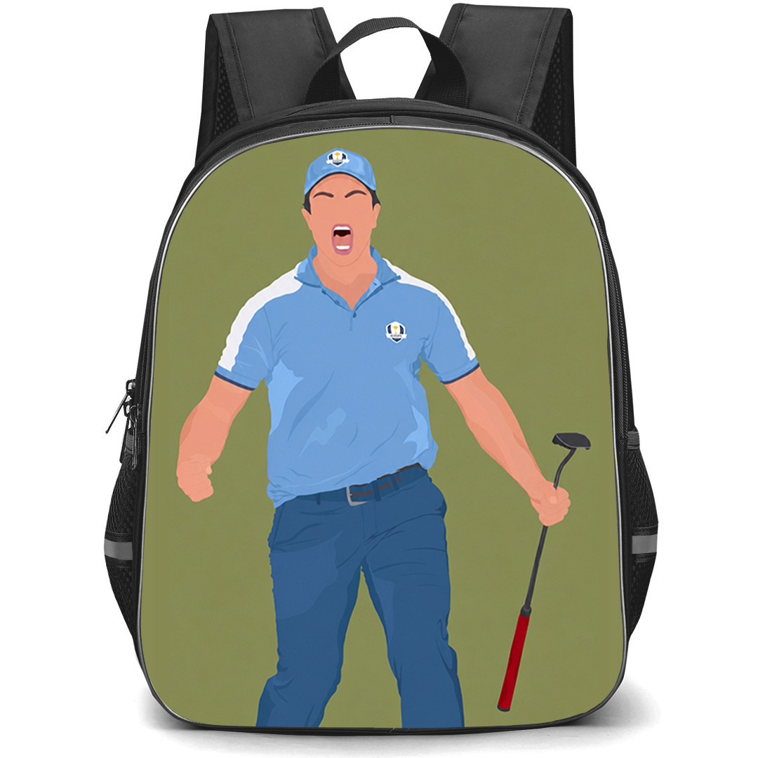 Golf Viktor Hovland Backpack School Bag StudentPack - Viktor Hovland Shouting Celebration Vector Art Poster