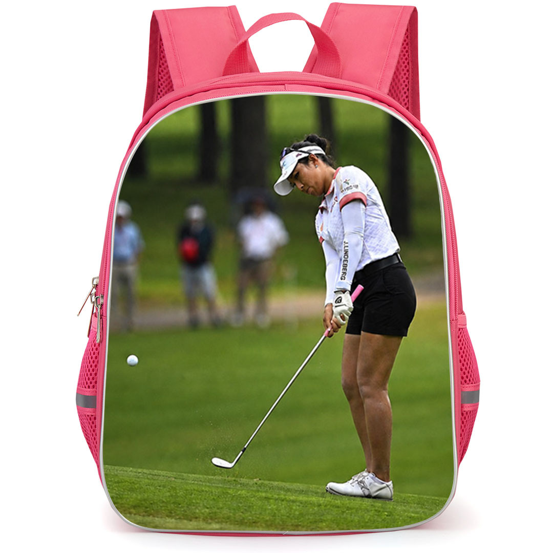 Golf Atthaya Jeeno Thitikul Backpack School Bag StudentPack - Atthaya Jeeno Thitikul Golf Swing Action Shot Poster