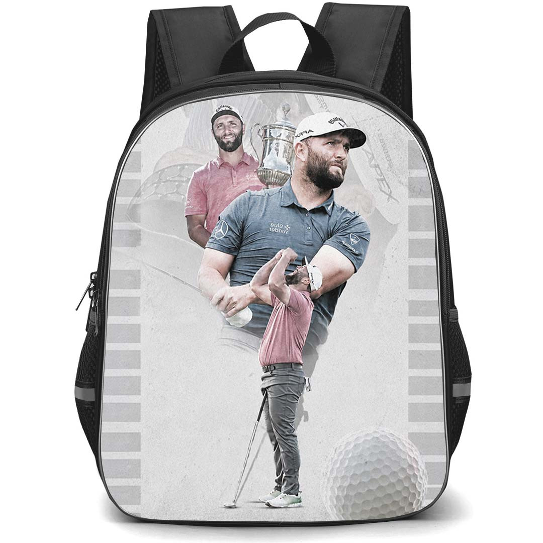 Golf Jon Rahm Backpack School Bag StudentPack - Jon Rahm Legendary Golf Career Poster