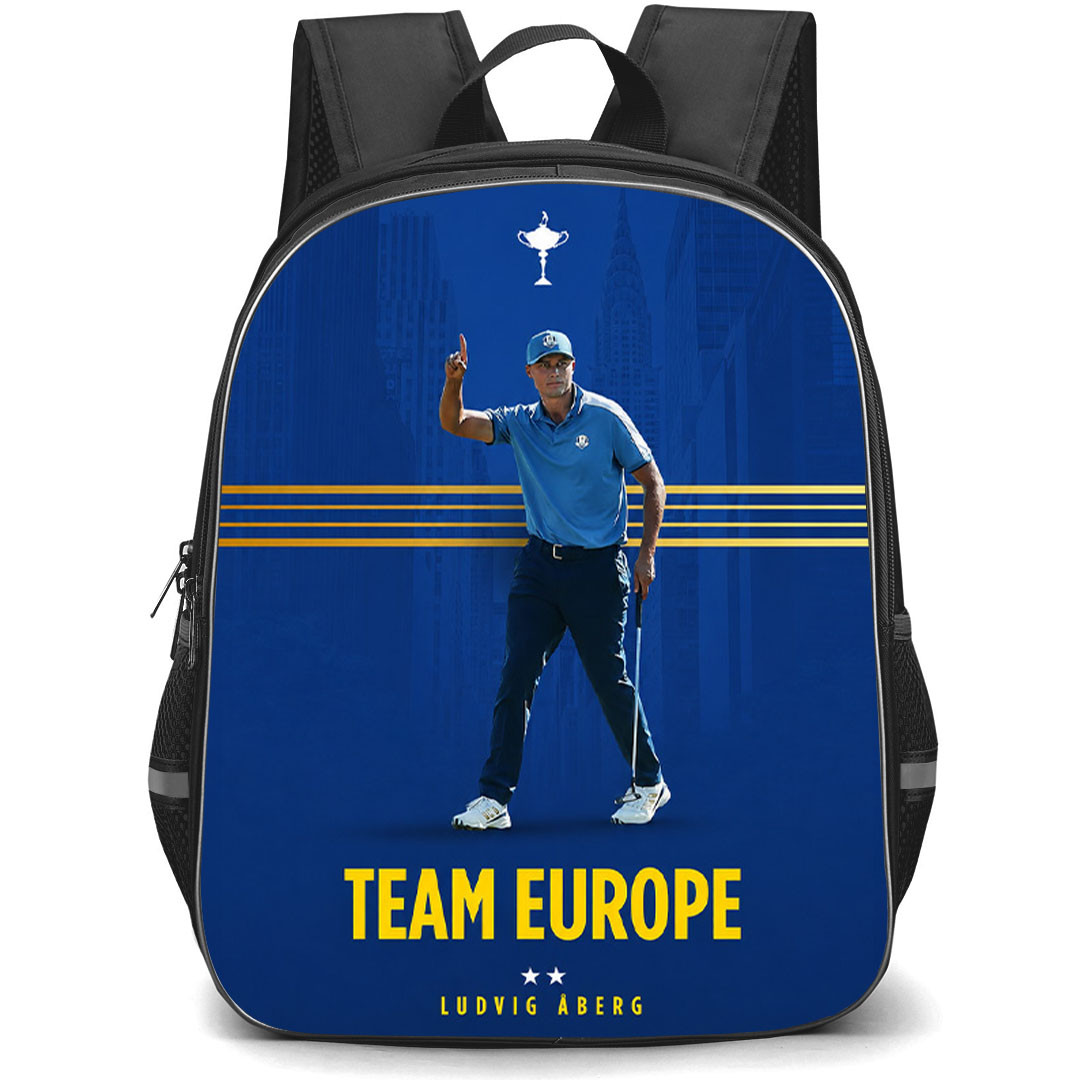 Golf Ludvig Aberg Backpack School Bag StudentPack - Ludvig Aberg Team Europe Ryder Cup Poster