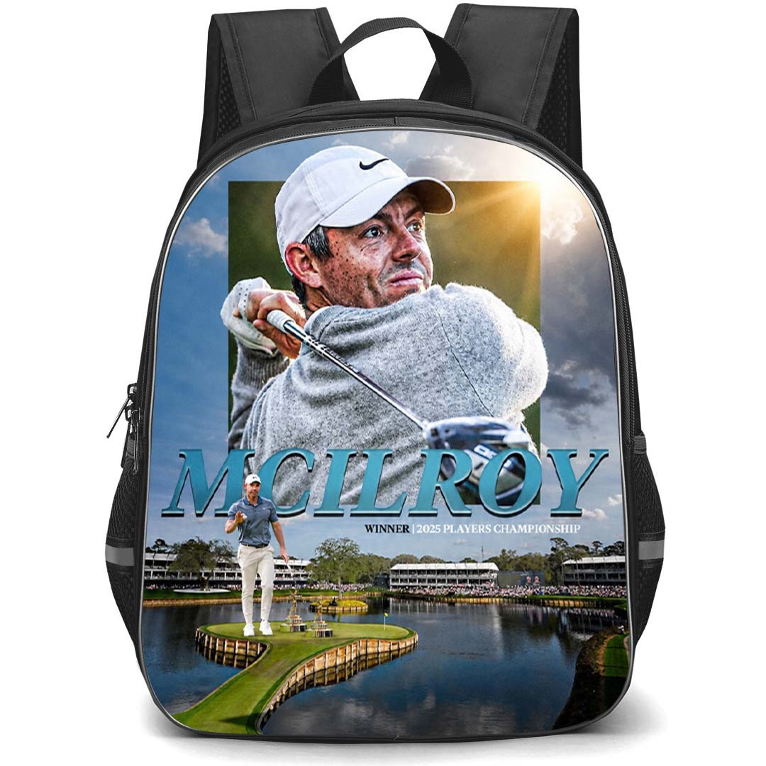 Golf Rory McIlroy Backpack School Bag StudentPack - Rory McIlroy 2025 Players Championship Poster