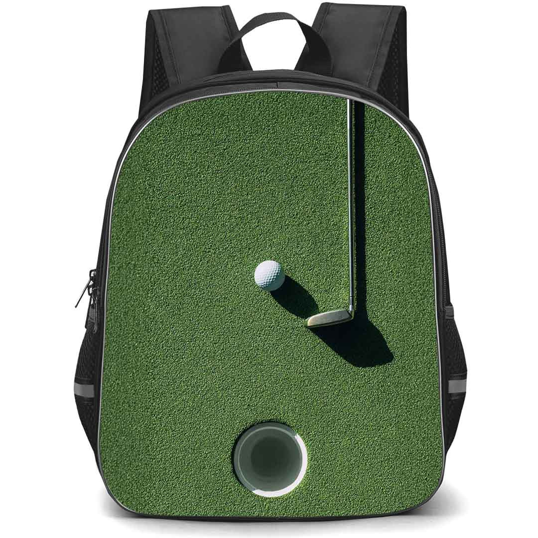 Golf Backpack School Bag StudentPack - Golf Minimal Golf Putter Aesthetic Poster