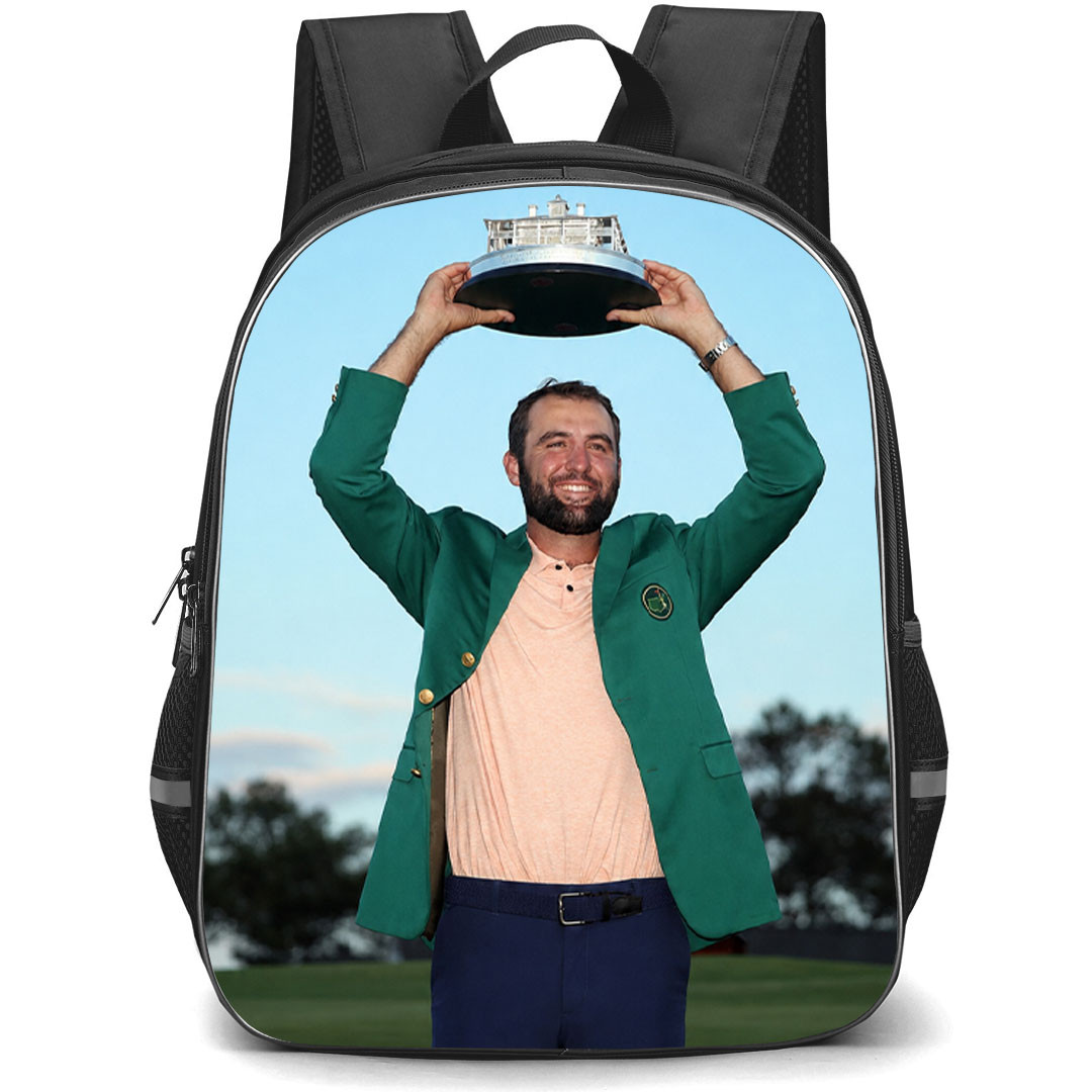 Golf Scottie Scheffler Backpack School Bag StudentPack - Scottie Scheffler Augusta Victory Portrait Poster