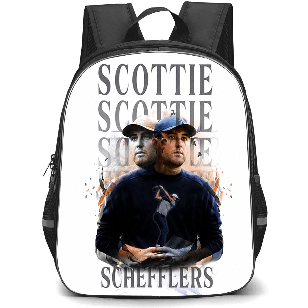 Golf Scottie Scheffler Backpack School Bag StudentPack - Scottie Scheffler Double Exposure Poster