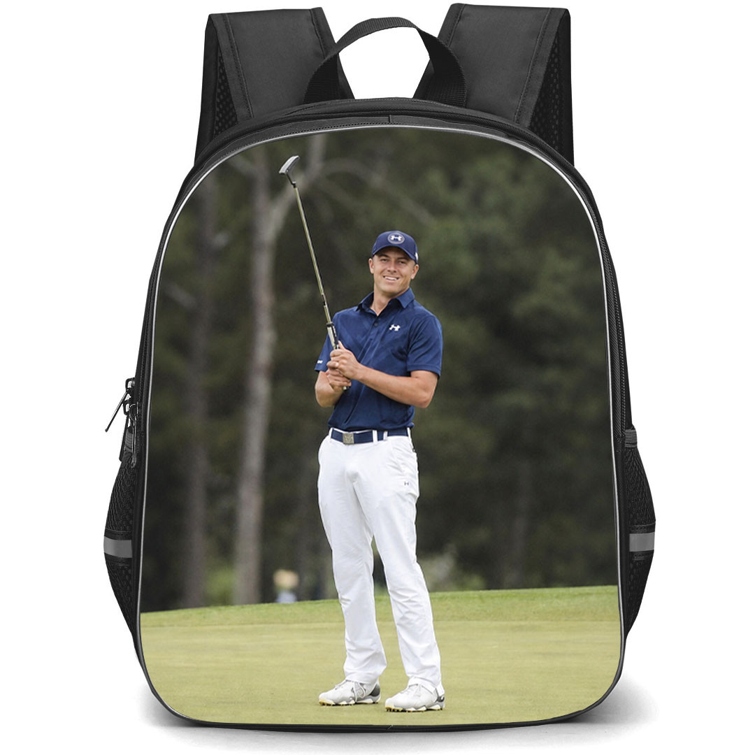 Golf Jordan Spieth Backpack School Bag StudentPack - Jordan Spieth 2015 Masters Tournament Candid Poster
