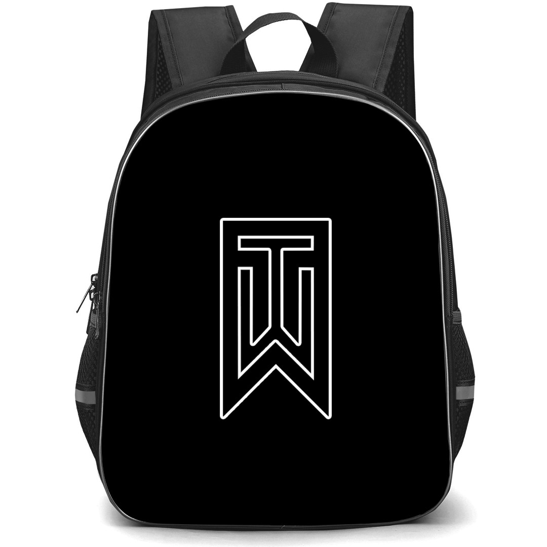 Golf Tiger Woods Backpack School Bag StudentPack - Tiger Woods Black Logo Sticker
