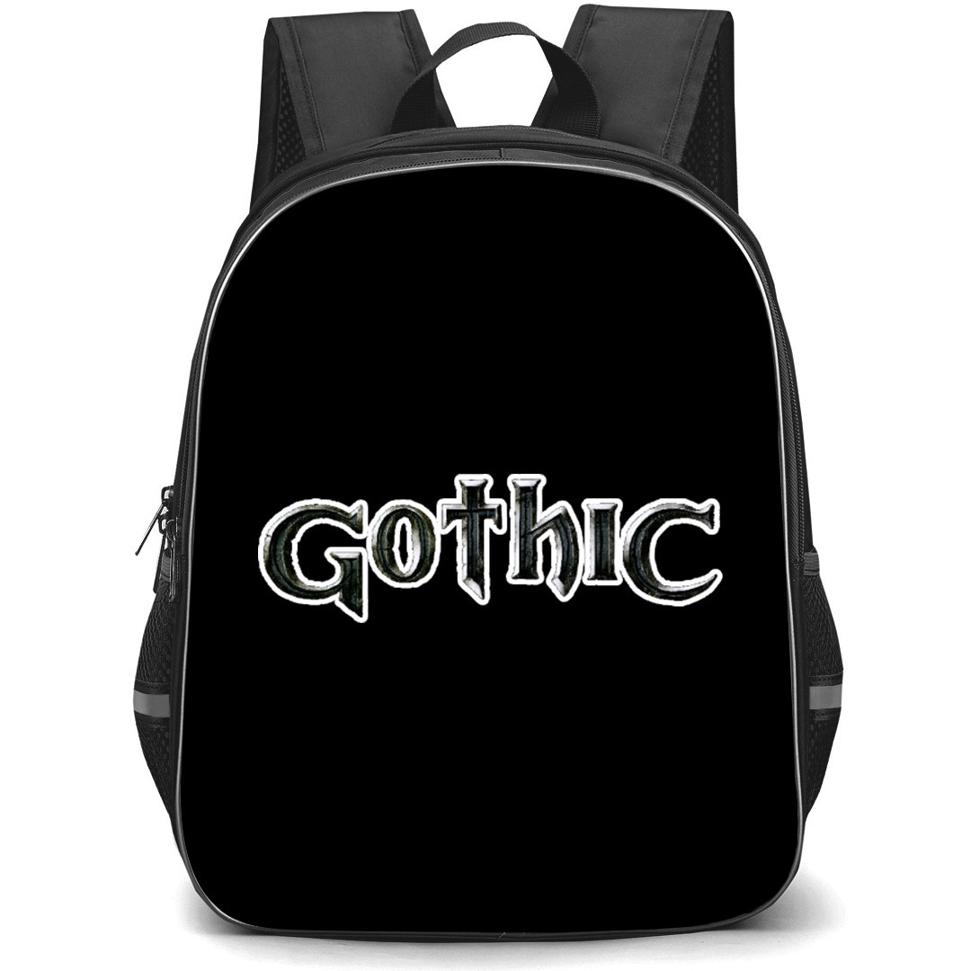 Gothic Backpack School Bag StudentPack - Gothic Game Logo Sticker