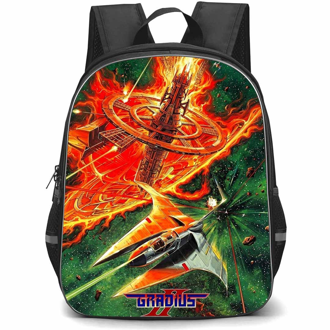Gradius Backpack School Bag StudentPack - Gradius 2 Game Cover Art