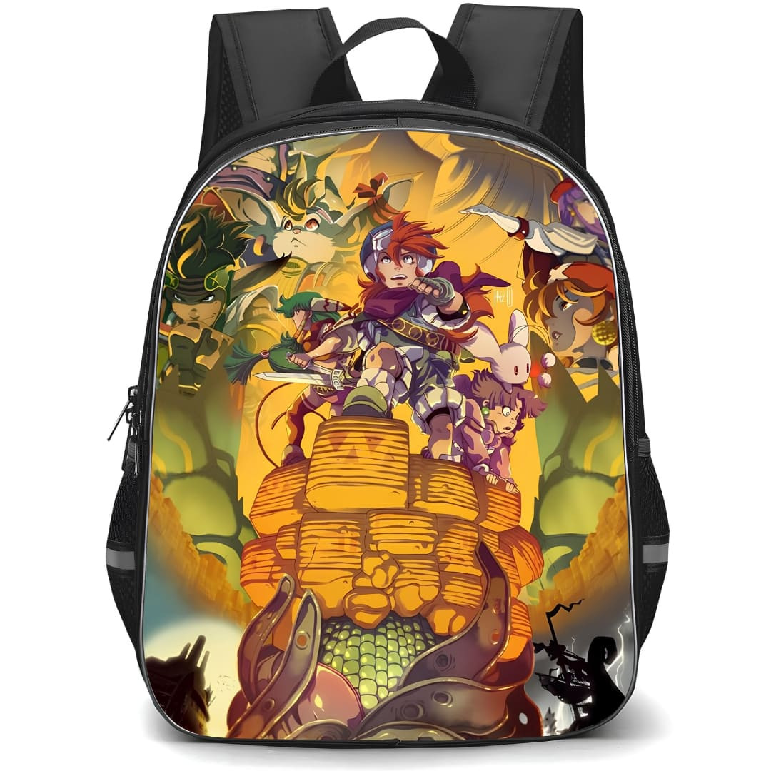 Grandia Backpack School Bag StudentPack - Grandia Characters Battle Stance Poster