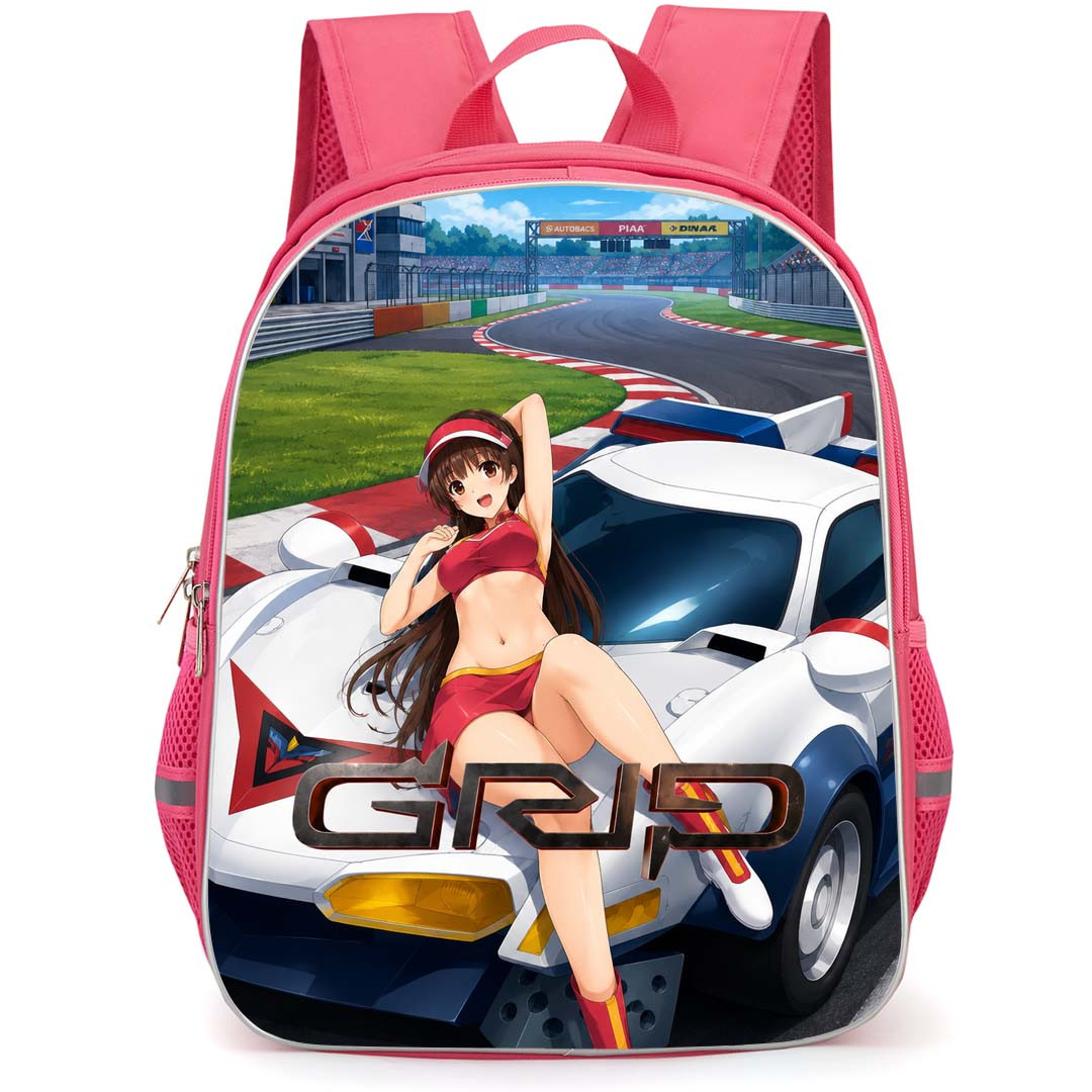 GRIP Combat Racing Backpack School Bag StudentPack - GRIP Combat Racing Anime Style Art Poster