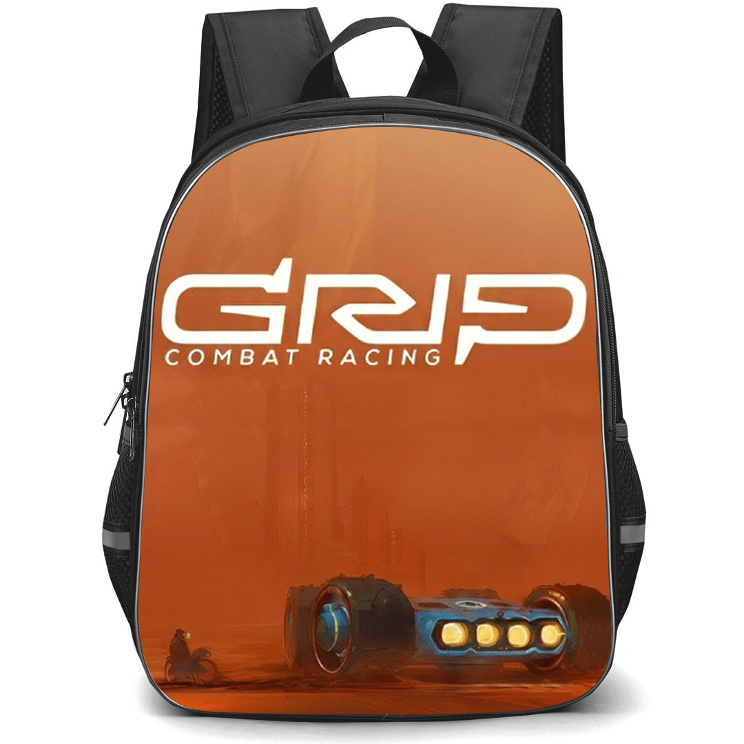 GRIP Combat Racing Backpack School Bag StudentPack - GRIP Combat Racing Brush Art Game Poster