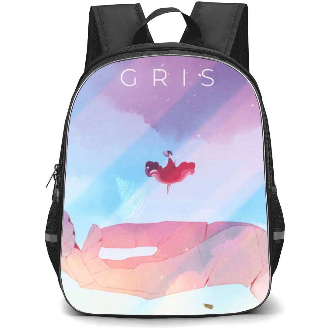 Gris Backpack School Bag StudentPack - Gris Flying In Hand Game Poster