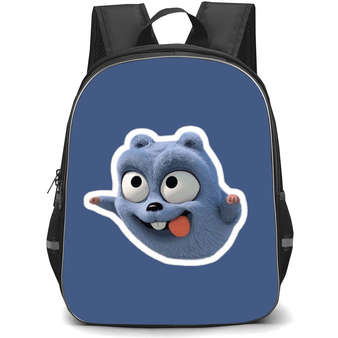 Grizzy and The Lemmings Backpack School Bag StudentPack - Leming Tongue Out Portrait Sticker