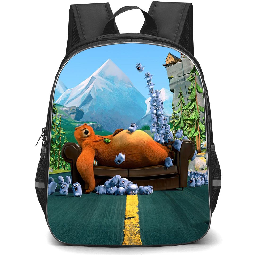 Grizzy & The Lemmings Grizzy Backpack StudentPack - Grizzy Laying On Sofa