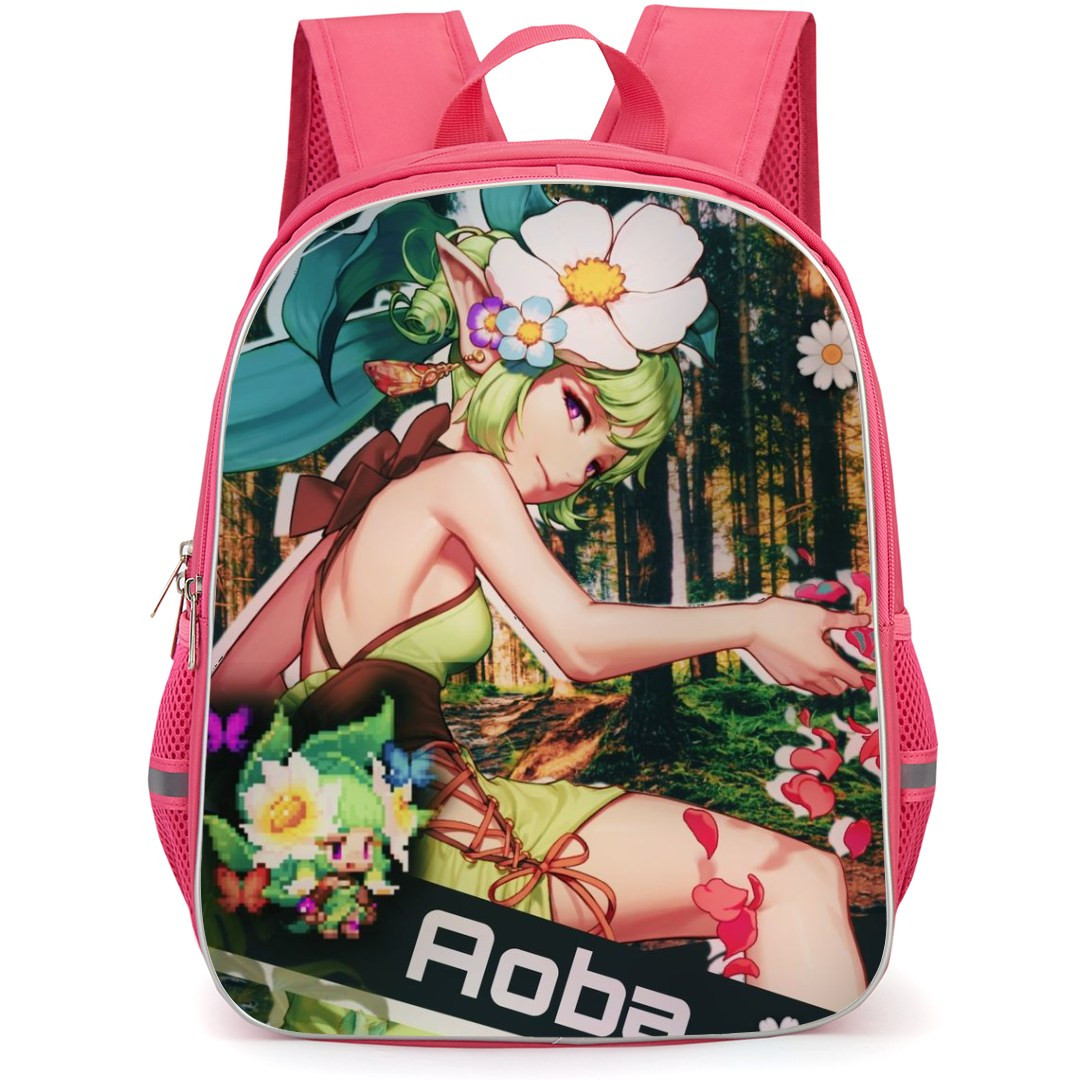 Guardian Tales Aoba Backpack StudentPack - Aoba Flower Smirk Portrait Poster