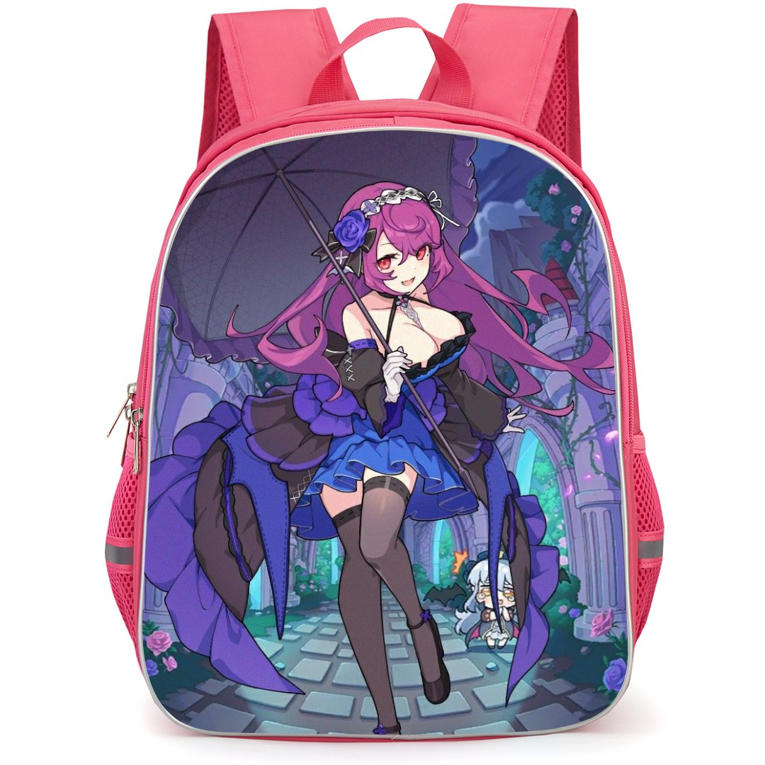 Guardian Tales Karina Backpack StudentPack - Karina Holding Umbrella Walking Portrait
