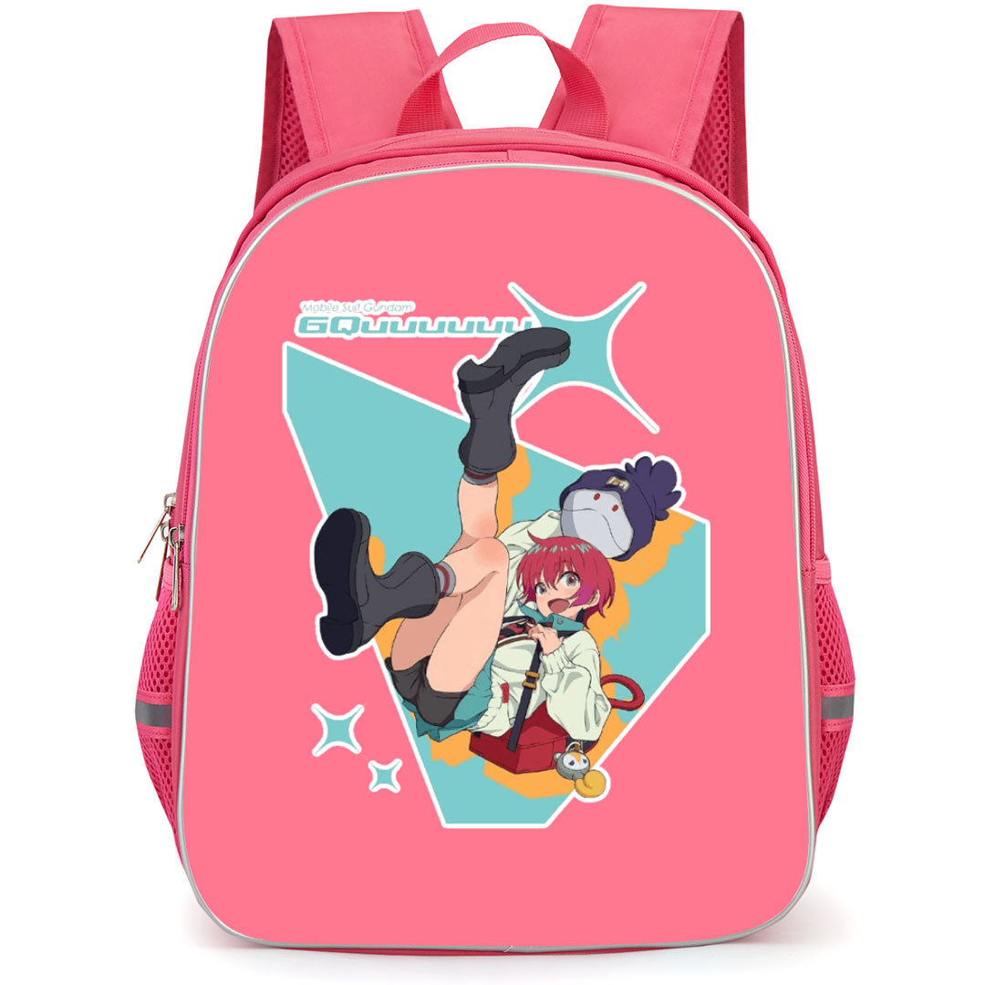 Mobile Suit Gundam GQuuuuuuX Amate Yuzuriha Backpack School Bag StudentPack - Amate Yuzuriha Sitting In Uniform Portrait Sticker