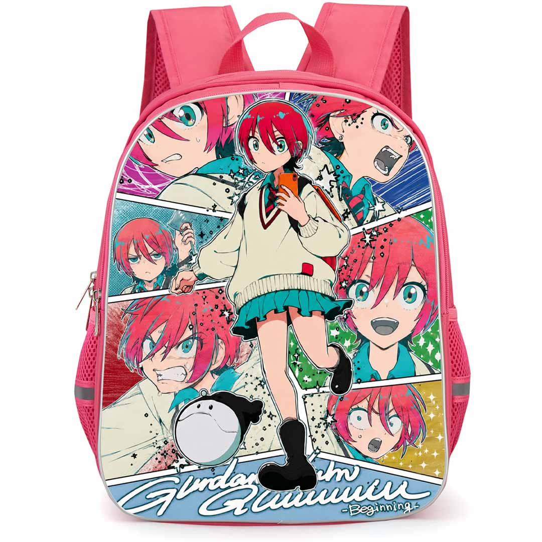 Mobile Suit Gundam GQuuuuuuX Amate Yuzuriha Backpack School Bag StudentPack - Amate Yuzuriha Walking Portrait Collage Sticker