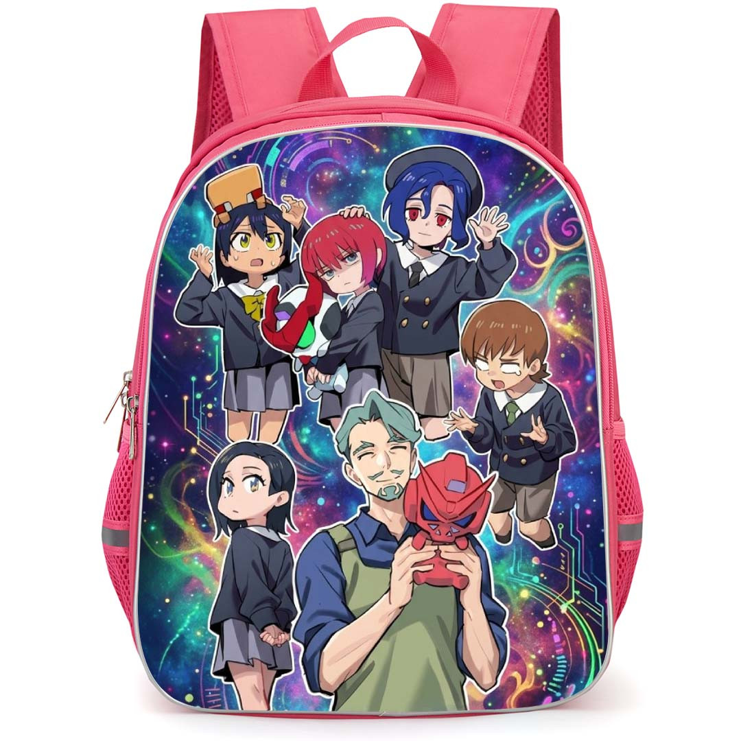 Mobile Suit Gundam GQuuuuuuX Backpack School Bag StudentPack - Mobile Suit Gundam GQuuuuuuX Characters Silly Sticker Collage Poster