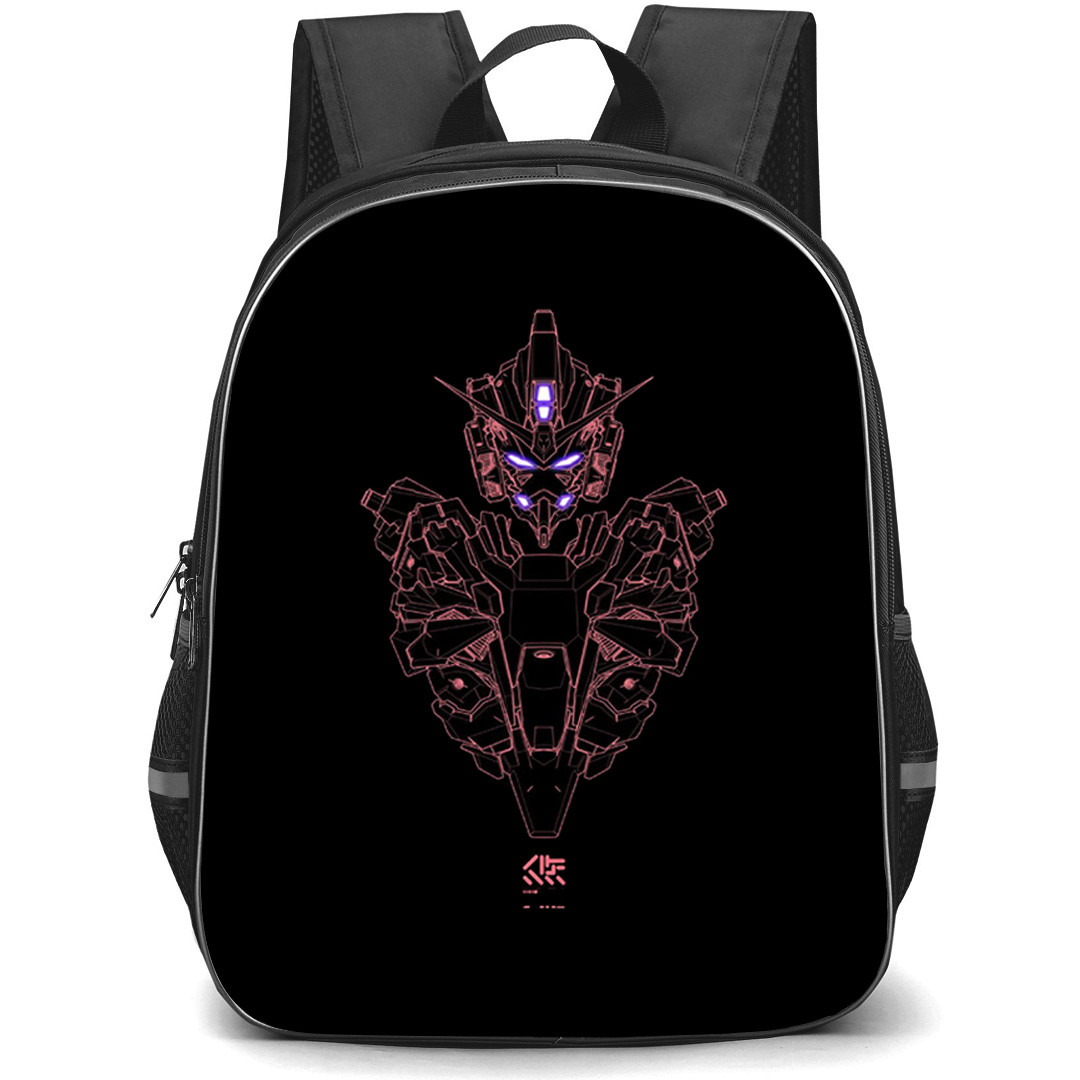 Mobile Suit Gundam GQuuuuuuX Red Gundam Backpack School Bag StudentPack - Red Gundam Avatar Line Art Portrait