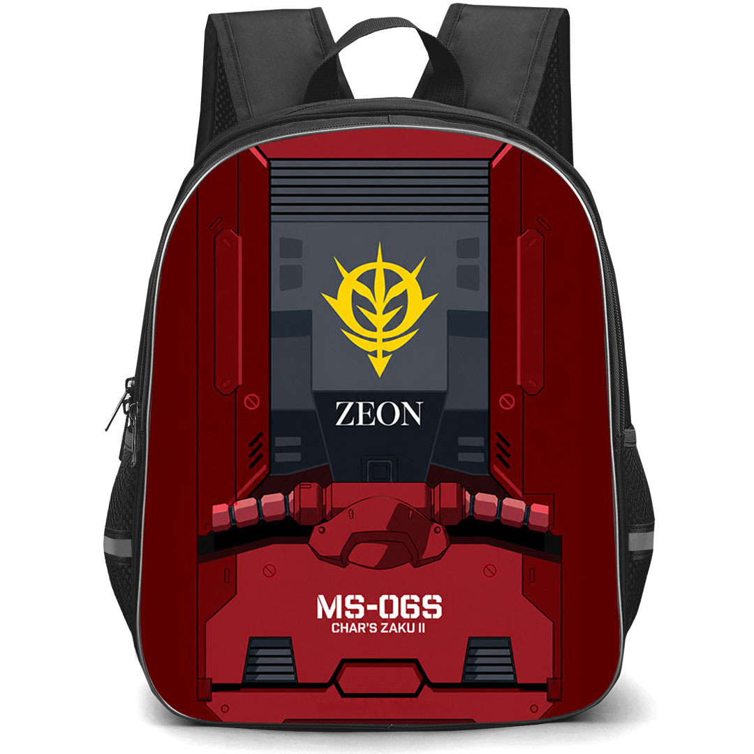 Gundam Backpack School Bag StudentPack - Gundam MS-06S Chars Zaku II Armor Poster