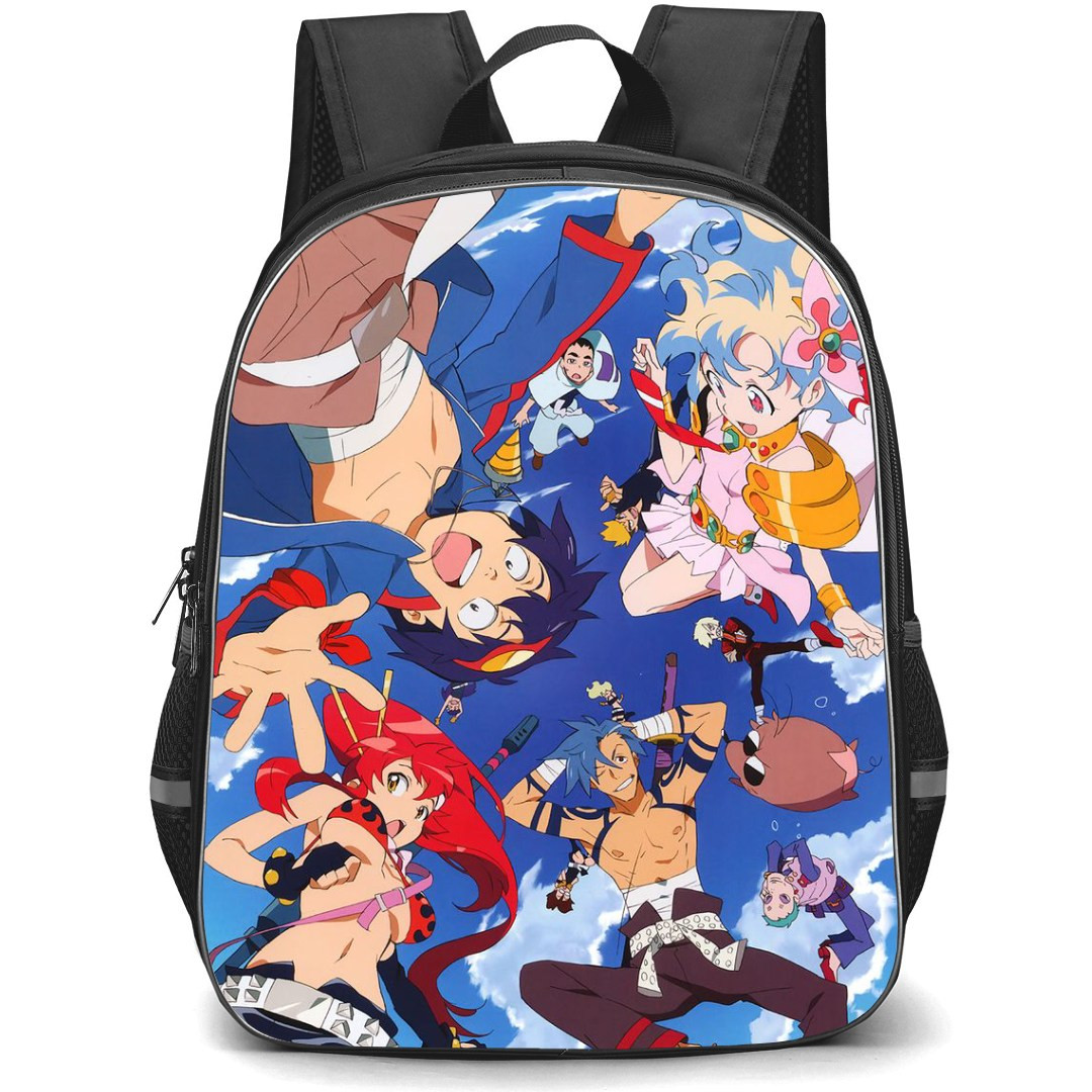 Gurren Lagann Backpack StudentPack - Characters Flying in the Sky