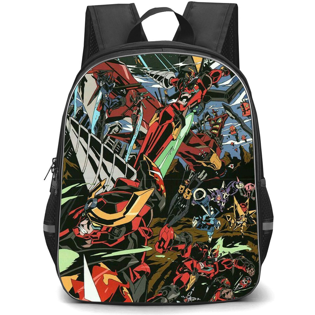Gurren Lagann Backpack StudentPack - Characters Robots Fighting Vintage Comic Art