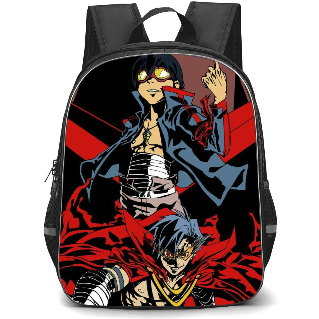 Gurren Lagann Simon Backpack StudentPack - Simon Kamina Robot Comic Art Collage