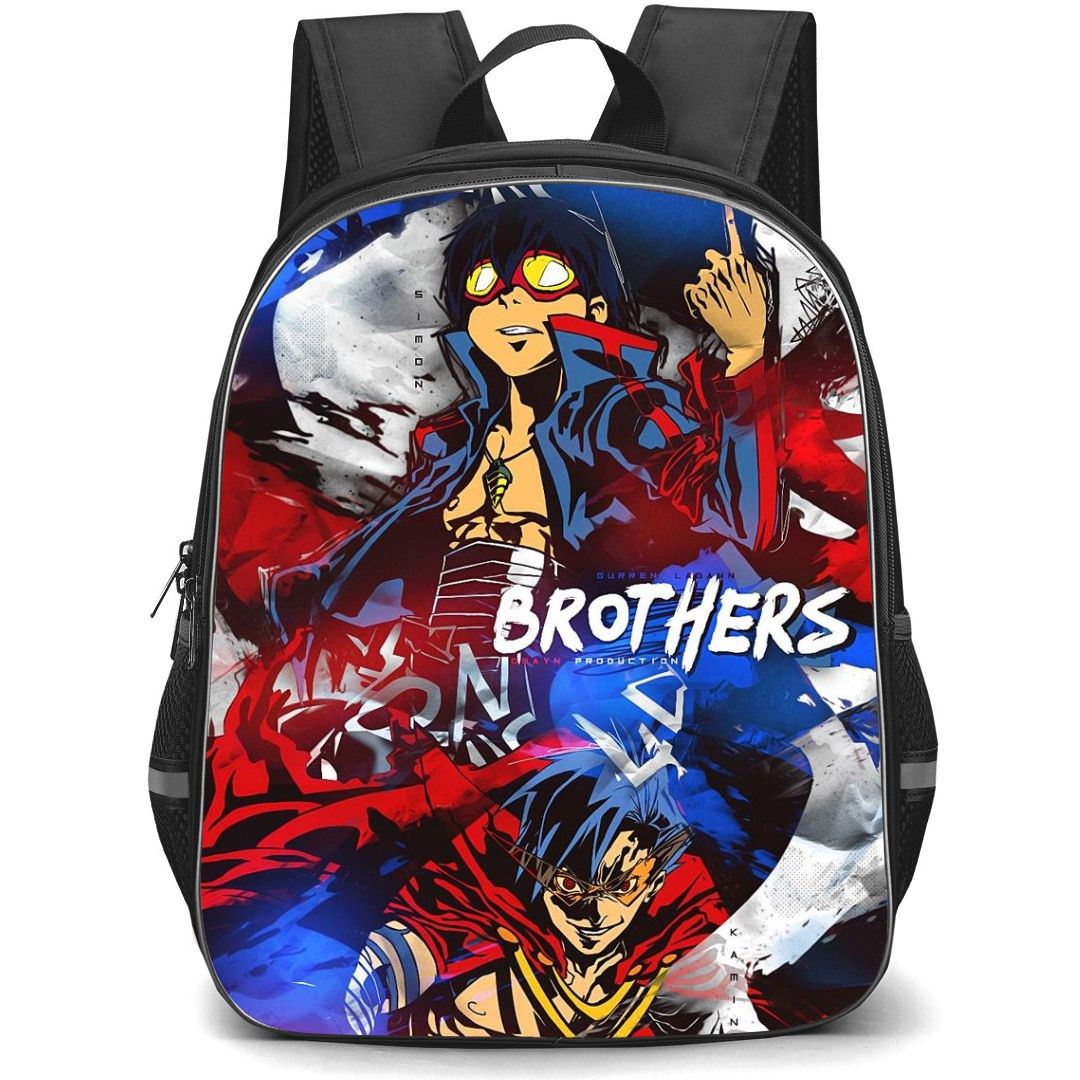 Gurren Lagann Simon Backpack StudentPack - Simon & Kamina Brothers Poster