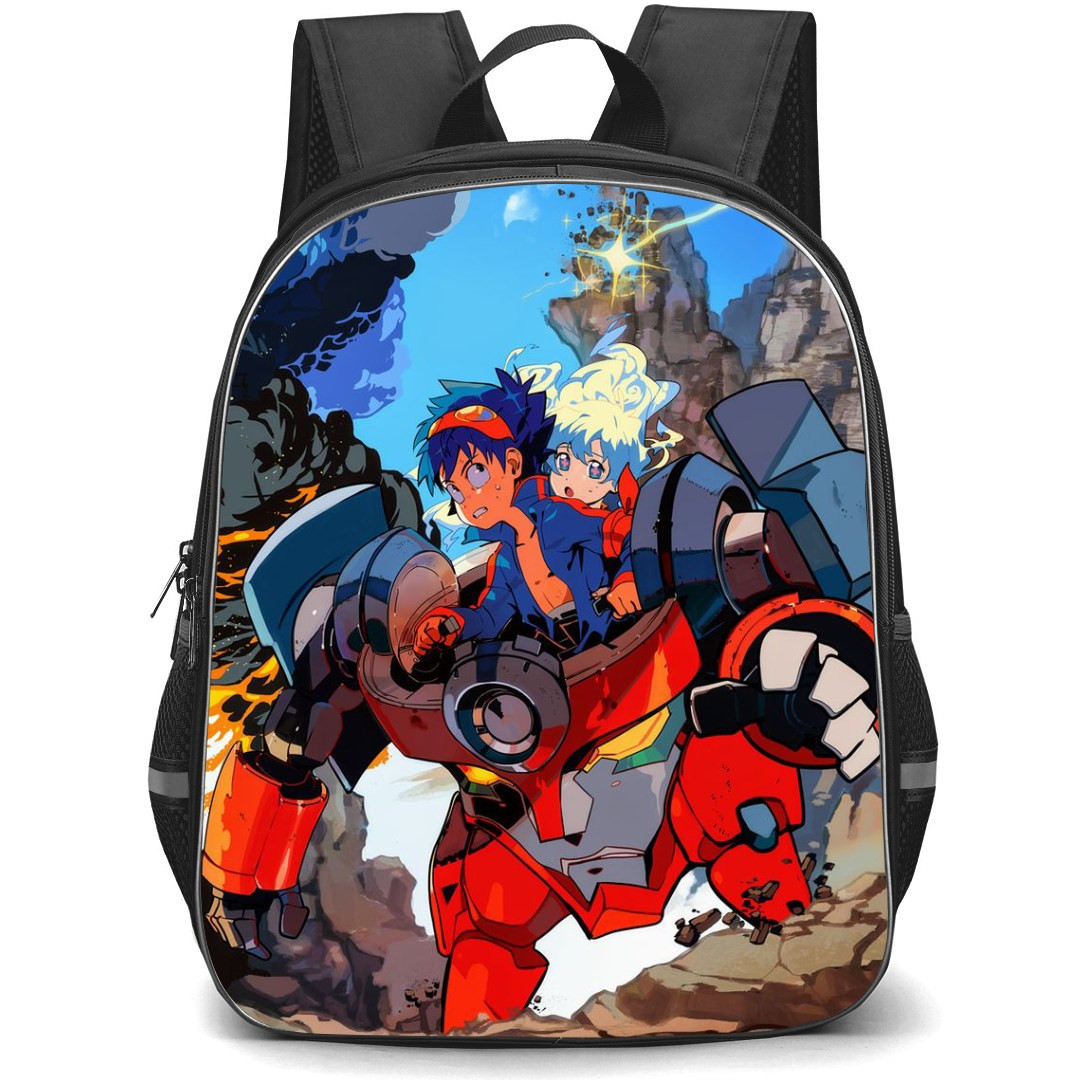 Gurren Lagann Simon Backpack StudentPack - Simon & Nia Teppelin Operating in Battlefield