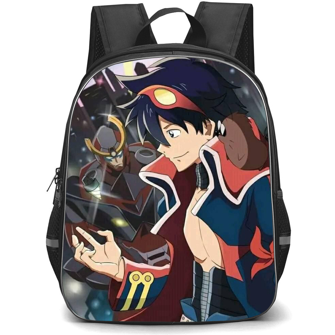 Gurren Lagann Simon Backpack StudentPack - Simon Robot City Background
