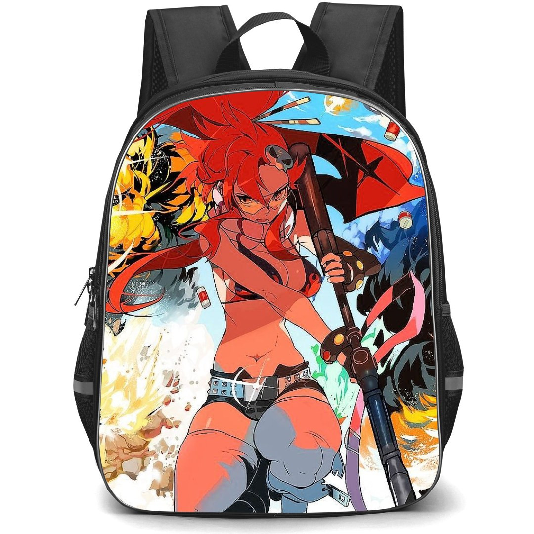 Gurren Lagann Yoko Littner Backpack StudentPack - Yoko Littner Jumping in Battlefield