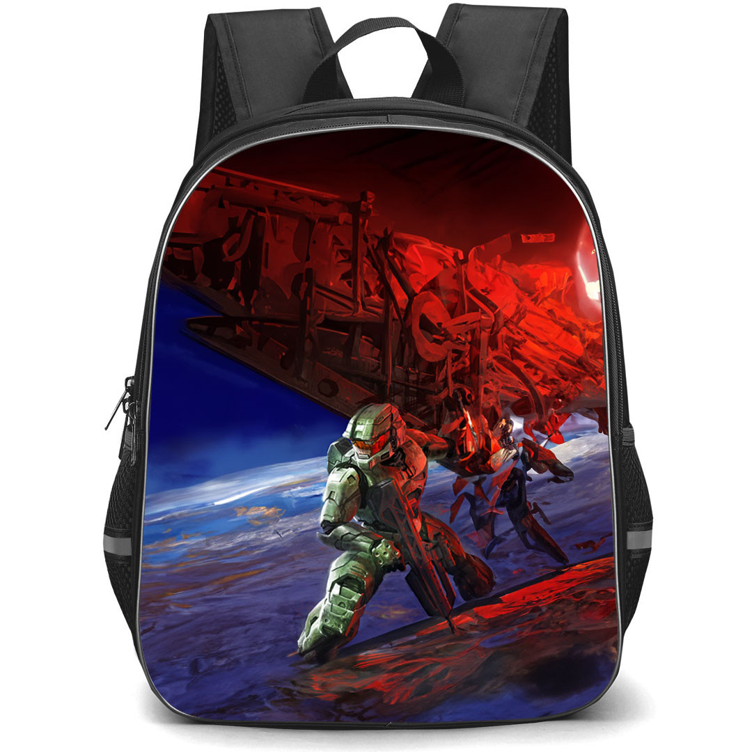 Halo Master Chief Backpack StudentPack - Master Chief Battle In The Space