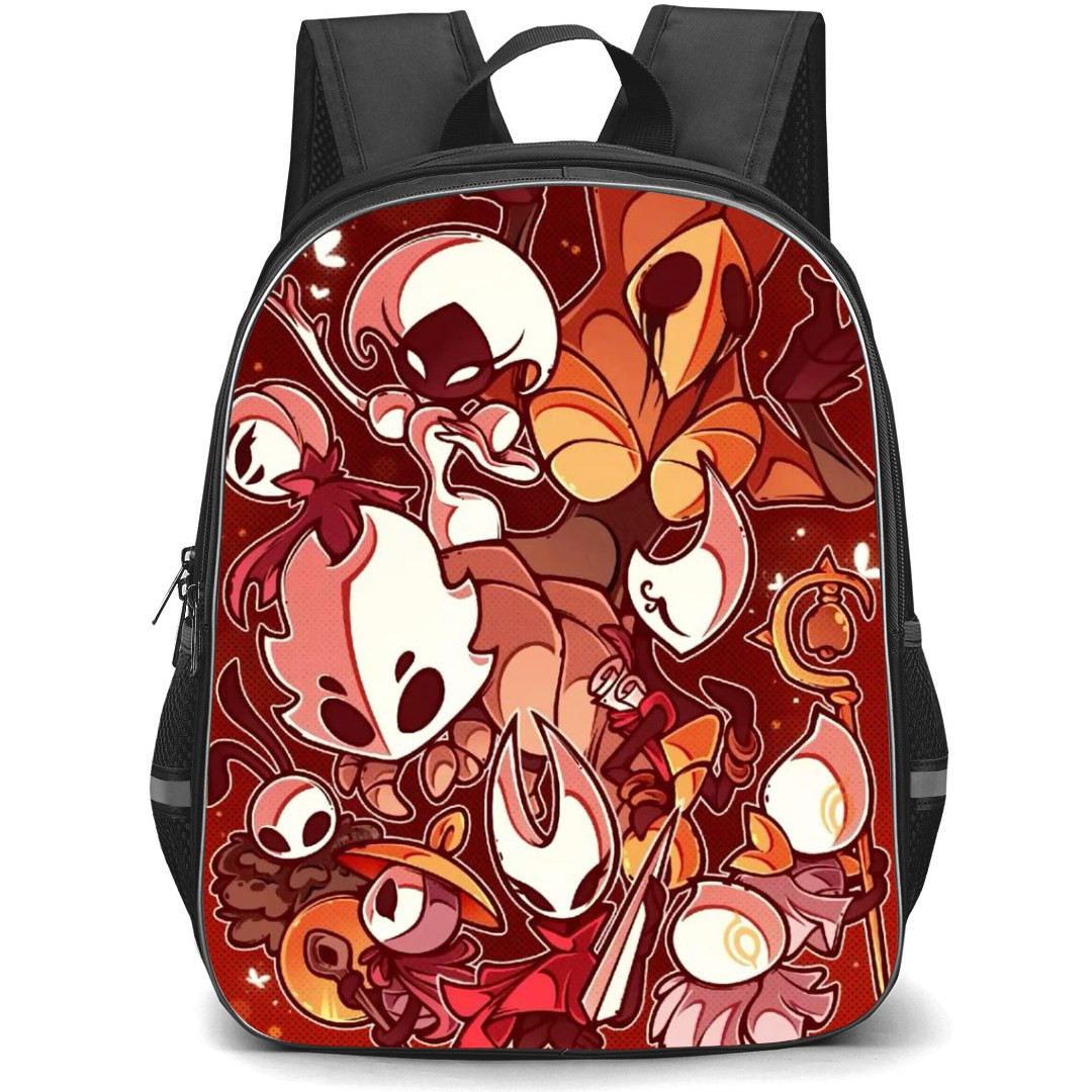 Hollow Knight Silksong Backpack School Bag StudentPack - Character Fighting Cartoon Art Collage Poster