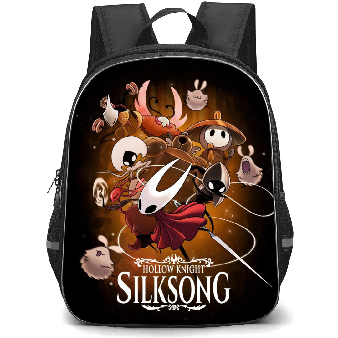 Hollow Knight Silksong Backpack School Bag StudentPack - Characters Fighting Stance Portrait Series Poster