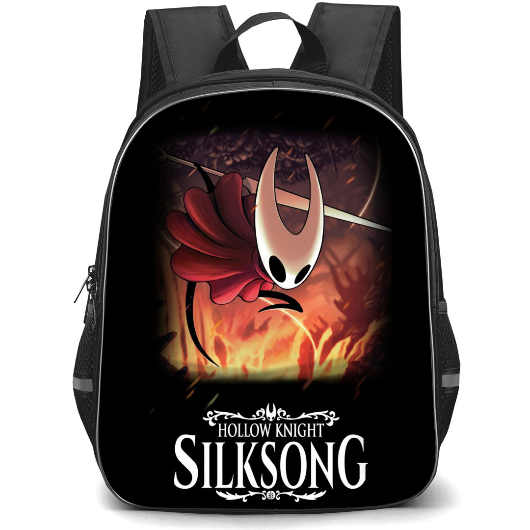 Hollow Knight Silksong Hornet Backpack School Bag StudentPack - Hornet Attack Stance Portrait Series Poster