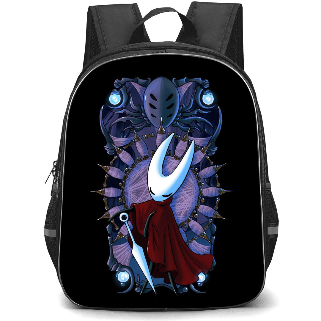 Hollow Knight Silksong Hornet Backpack School Bag StudentPack - Hornet Fierce Power Portrait In Black Background