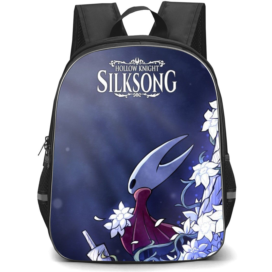 Hollow Knight Silksong Hornet Backpack School Bag StudentPack - Hornet Holding Flower Side Portrait Series Poster
