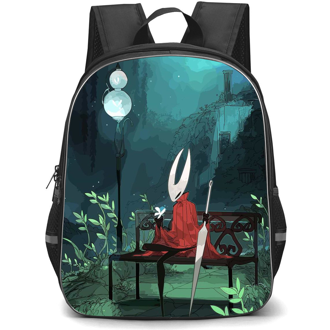 Hollow Knight Silksong Hornet Backpack School Bag StudentPack - Hornet Holding Flower Sitting Portrait