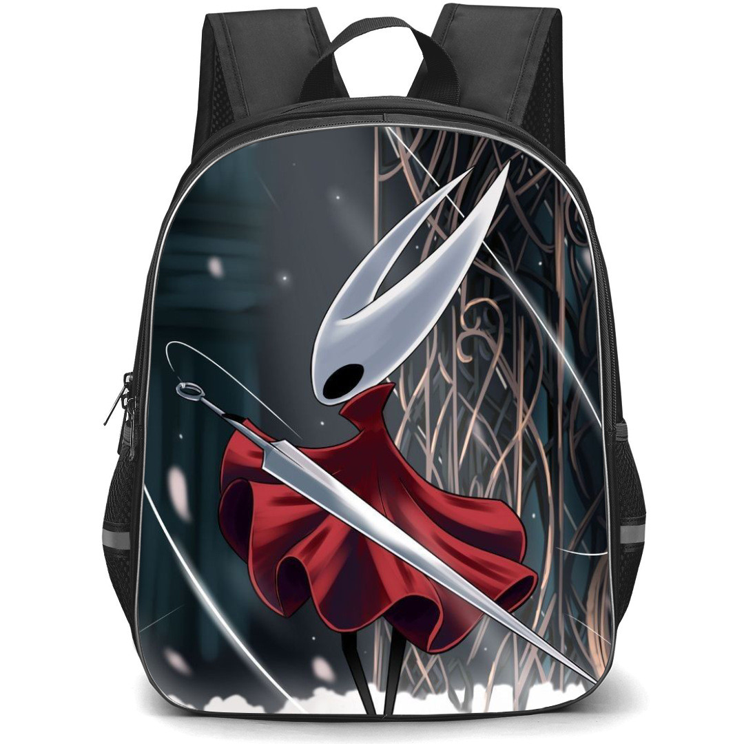 Hollow Knight Silksong Hornet Backpack School Bag StudentPack - Hornet Holding Sword Look Side Portrait